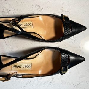 Jimmy Choo Sling-back pumps. Kitten heels. Excellent condition. 37 1/2